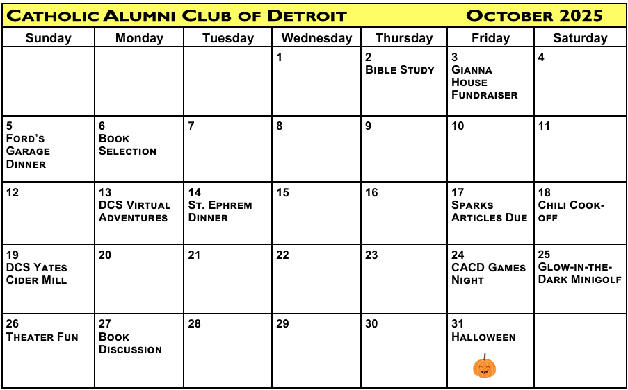 October 2025 calendar image